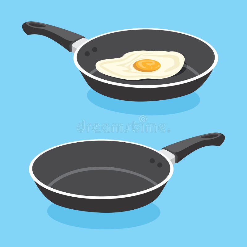 Ilustra??o do vetor de Fried Egg On Frying Pan