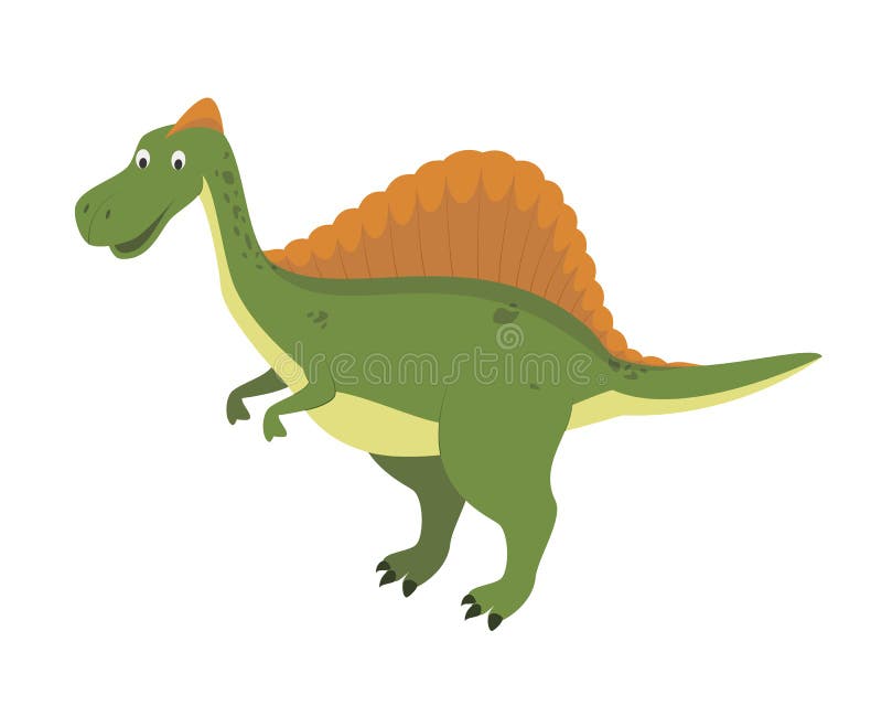 Ilustração do vetor de Spinosaurus no estilo dos desenhos animados para crianças ilustração stock Ilustração do vetor de Spinosaurus no estilo dos desenhos animados para crianças ilustração stock