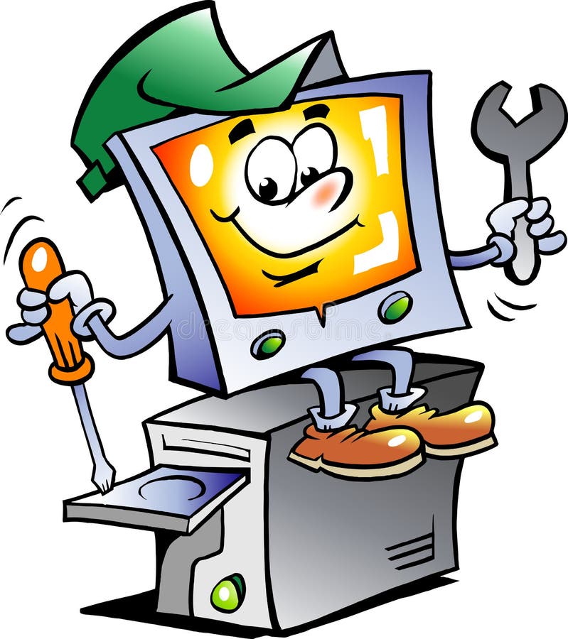 Ilustração do vetor de um reparador do computador ilustração do vetor Ilustração do vetor de um reparador do computador ilustração do vetor