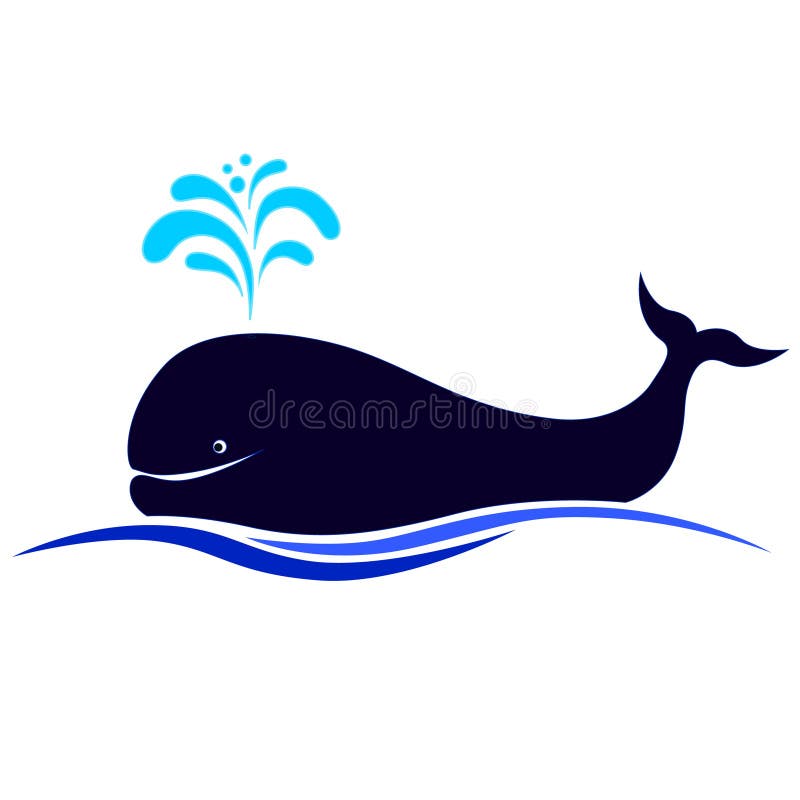 Ilustração do vetor de uma baleia azul ilustração royalty free Ilustração do vetor de uma baleia azul ilustração royalty free