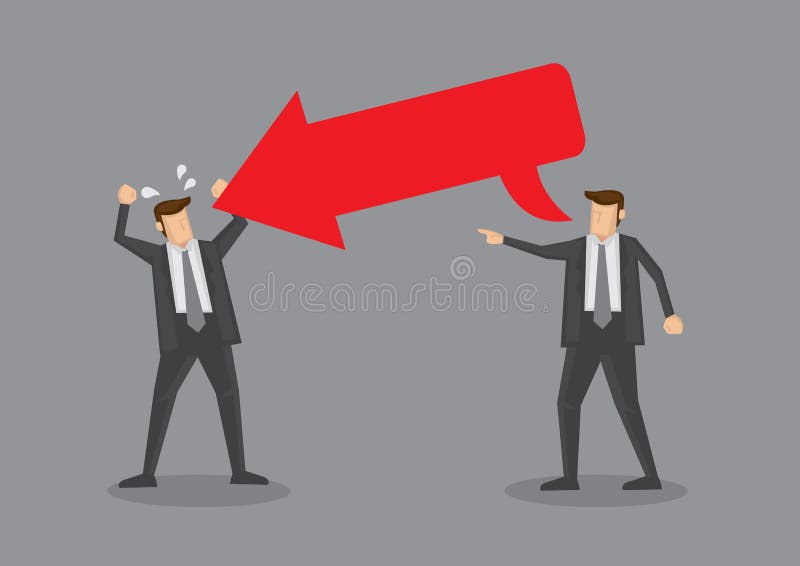 Ilustração do vetor do conceito do abuso verbal ilustração royalty free Ilustração do vetor do conceito do abuso verbal ilustração royalty free