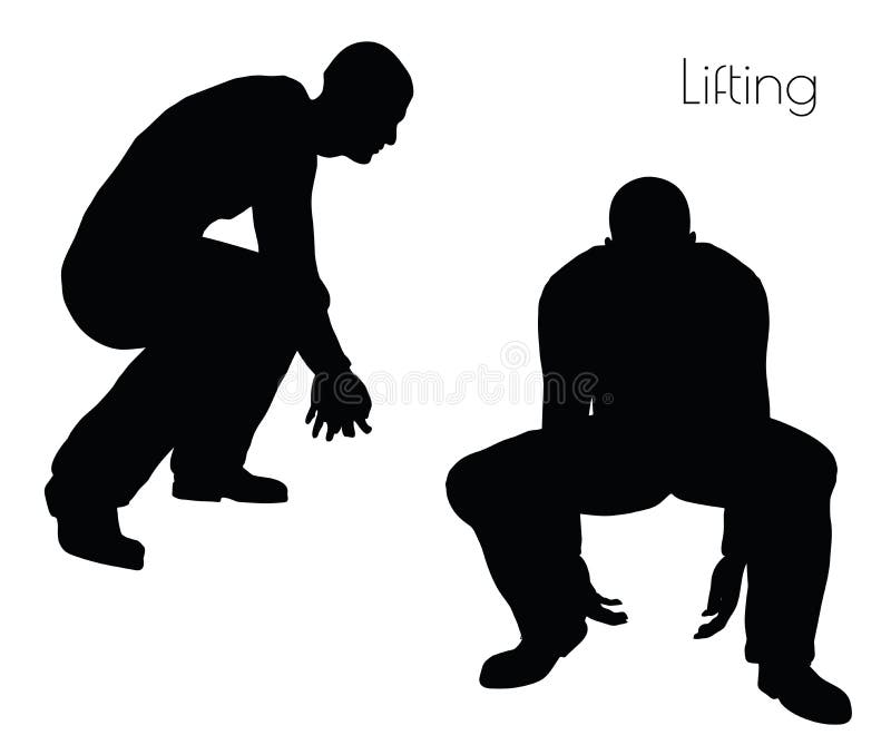 Illustration - EPS 10 vector illustration of man in Lifting Action pose on white background. Illustration - EPS 10 vector illustration of man in Lifting Action pose on white background