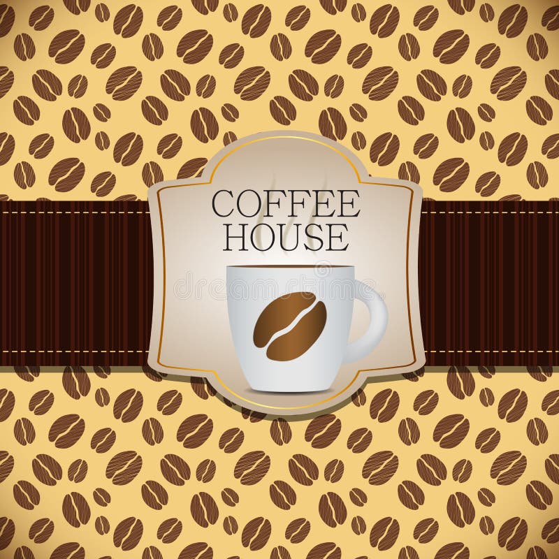 Ilustração do vetor do fundo do molde do café ilustração stock