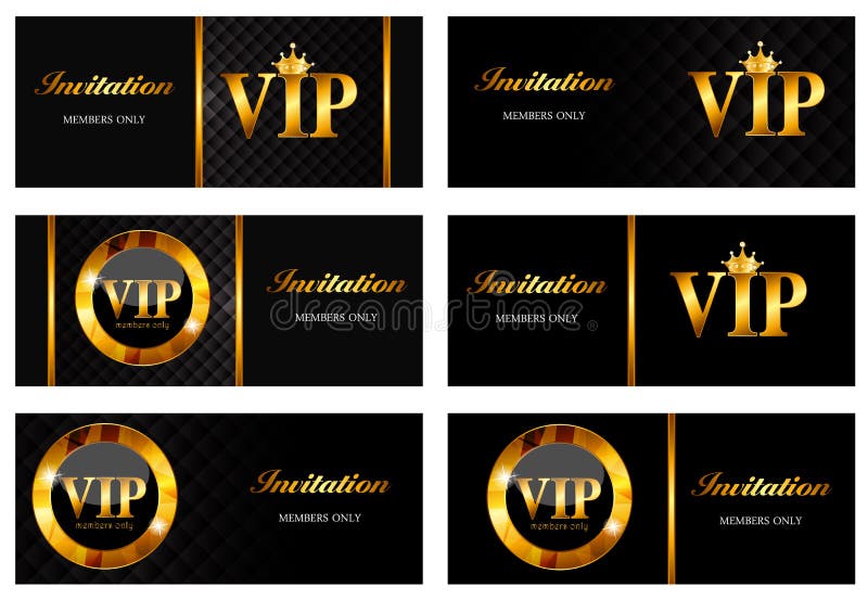 Ilustração do vetor do grupo de cartão dos membros do VIP ilustração do vetor Ilustração do vetor do grupo de cartão dos membros do VIP ilustração do vetor