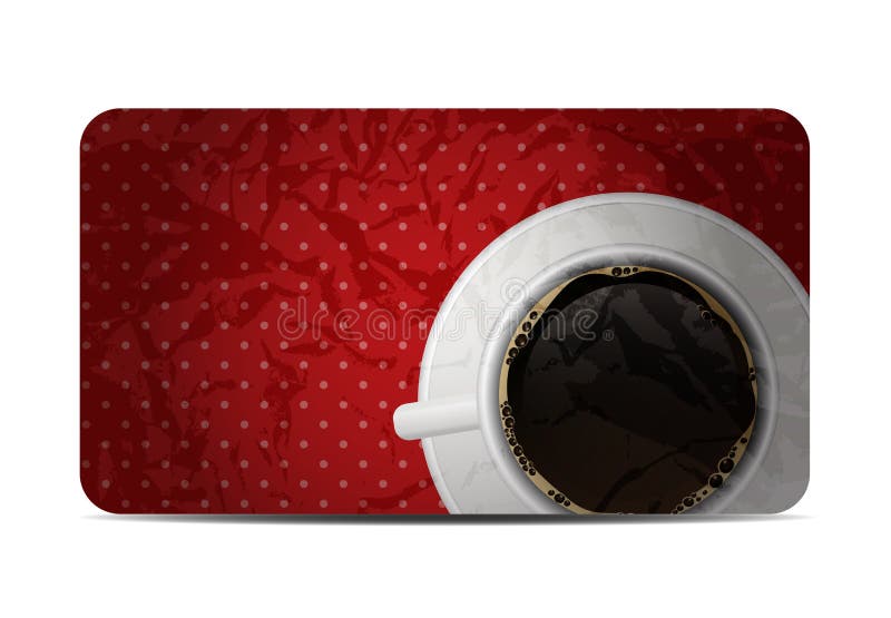 Ilustração vetorial de cartão presente café vintage ilustração stock