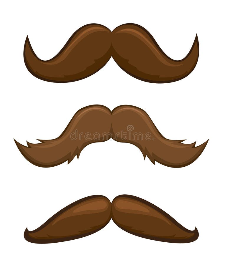 Ilustração do vetor dos bigodes no branco ilustração do vetor Ilustração do vetor dos bigodes no branco ilustração do vetor