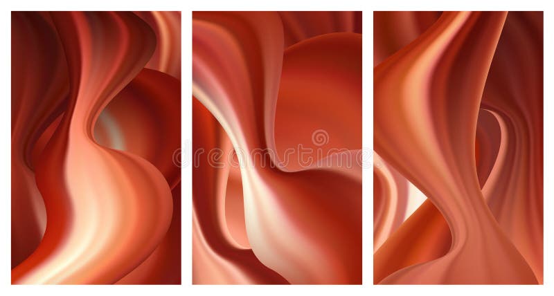 Ilustração do vetor: Grupo de três fundos ondulados abstratos Projeto na moda ilustração stock Ilustração do vetor: Grupo de três fundos ondulados abstratos Projeto na moda ilustração stock