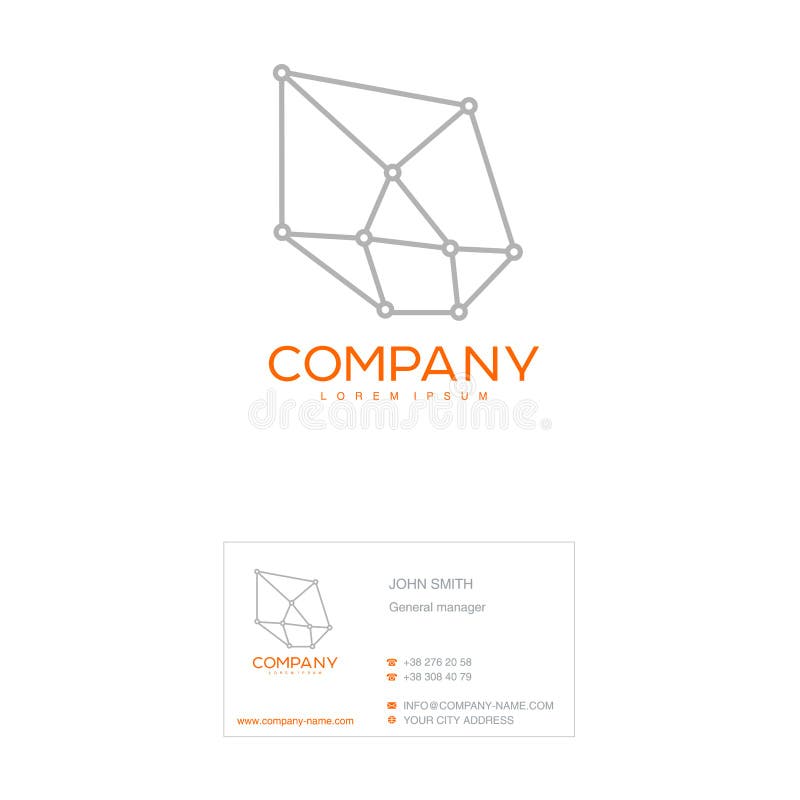 Ilustração do vetor do molde do negócio O tipo da empresa e do cartão ilustração stock Ilustração do vetor do molde do negócio O tipo da empresa e do cartão ilustração stock