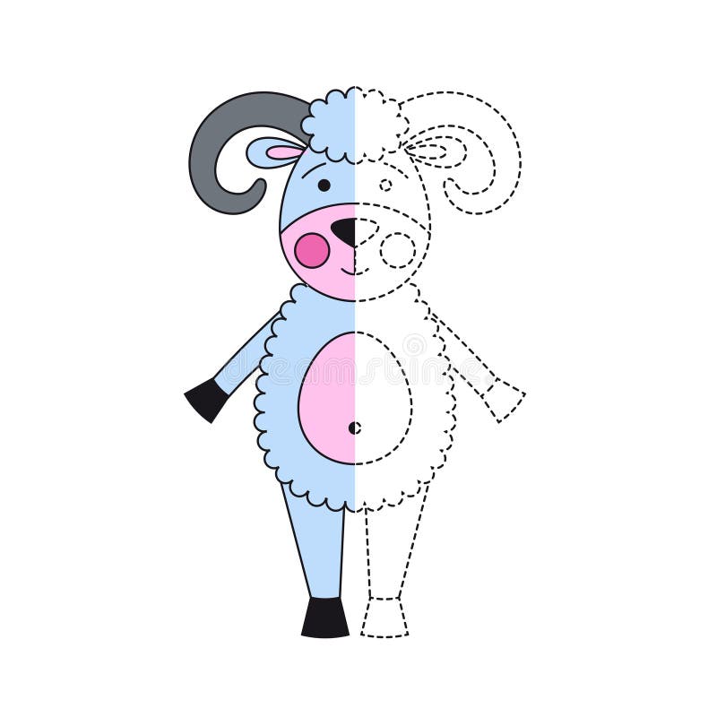 Ilustração do vetor do ovis engraçado para o livro para colorir ilustração do vetor Ilustração do vetor do ovis engraçado para o livro para colorir ilustração do vetor