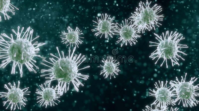 Influenza virus 3d illustration macro. Influenza virus 3d illustration macro