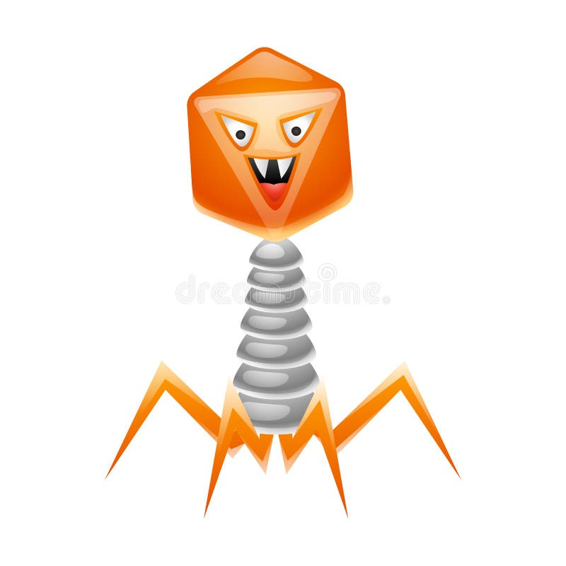 Ilustração do vírus do bacteriófago ilustração do vetor Ilustração do vírus do bacteriófago ilustração do vetor