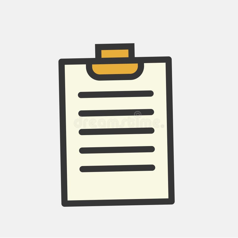 Ilustração de ícone de documento isolado ilustração stock