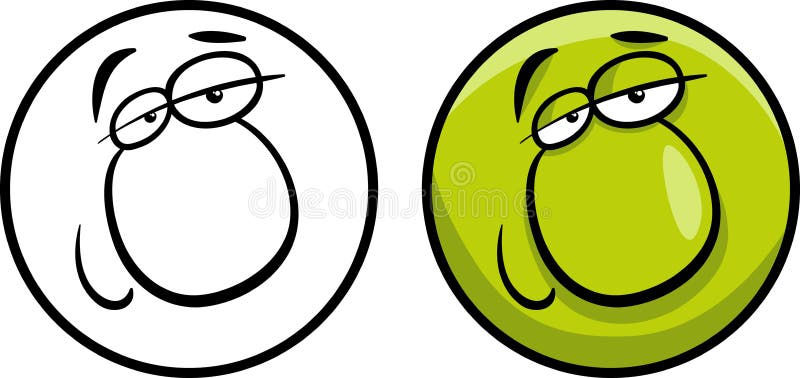 Ilustração dos desenhos animados da cara do caráter ilustração do vetor Ilustração dos desenhos animados da cara do caráter ilustração do vetor