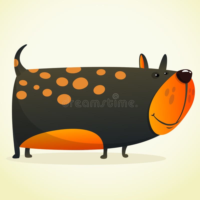 Ilustração dos desenhos animados de um buldogue bonito Cão preto do vetor no branco ilustração royalty free Ilustração dos desenhos animados de um buldogue bonito Cão preto do vetor no branco ilustração royalty free