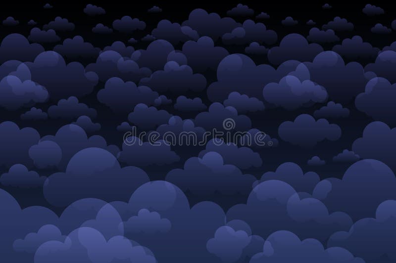 A ilustração editável do vetor das nuvens iluminadas pela lua na noite fez com uma malha do inclinação pode ser usada para o cart ilustração stock A ilustração editável do vetor das nuvens iluminadas pela lua na noite fez com uma malha do inclinação pode ser usada para o cart ilustração stock