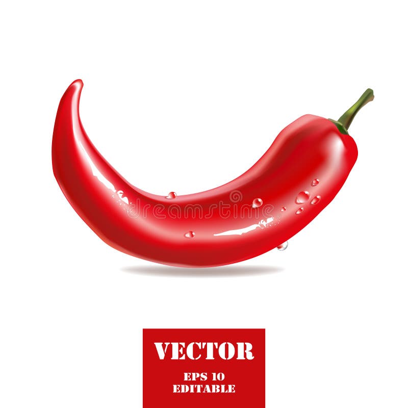 Ilustração estilizado do vetor da pimenta de pimentão vermelho ilustração stock Ilustração estilizado do vetor da pimenta de pimentão vermelho ilustração stock