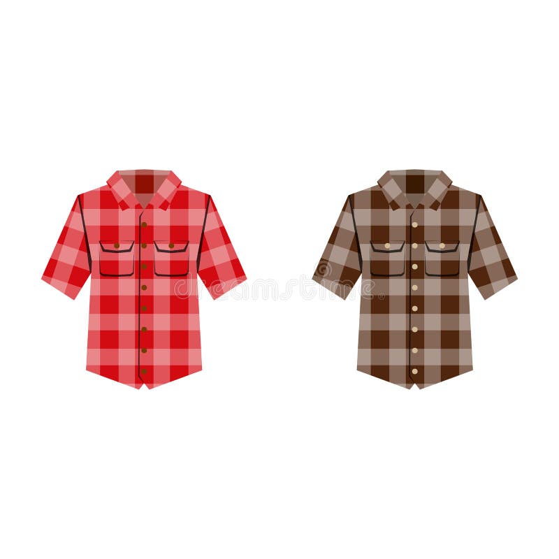 Camisa xadrez ilustração vetorial isolada ilustração do vetor