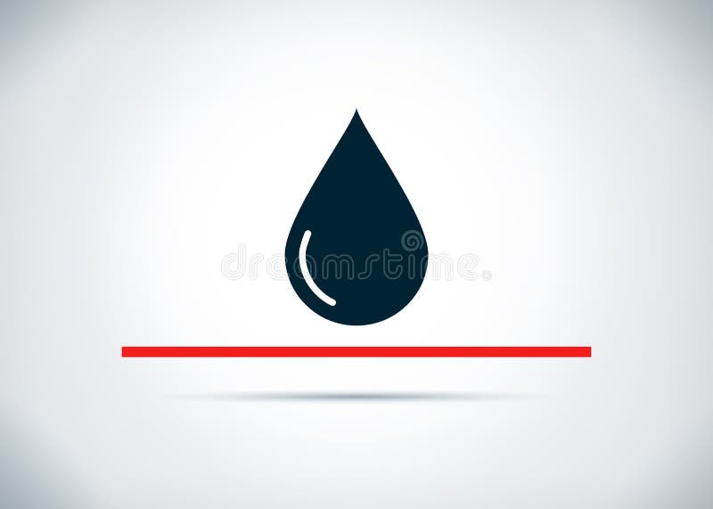 Ilustração lisa do projeto do fundo do sumário do ícone da gota da água ilustração do vetor Ilustração lisa do projeto do fundo do sumário do ícone da gota da água ilustração do vetor