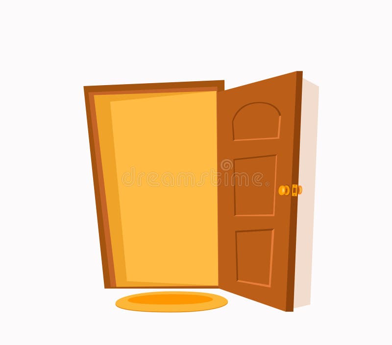 Ilustração lisa do vetor colorido dos desenhos animados do estar aberto ilustração stock Ilustração lisa do vetor colorido dos desenhos animados do estar aberto ilustração stock
