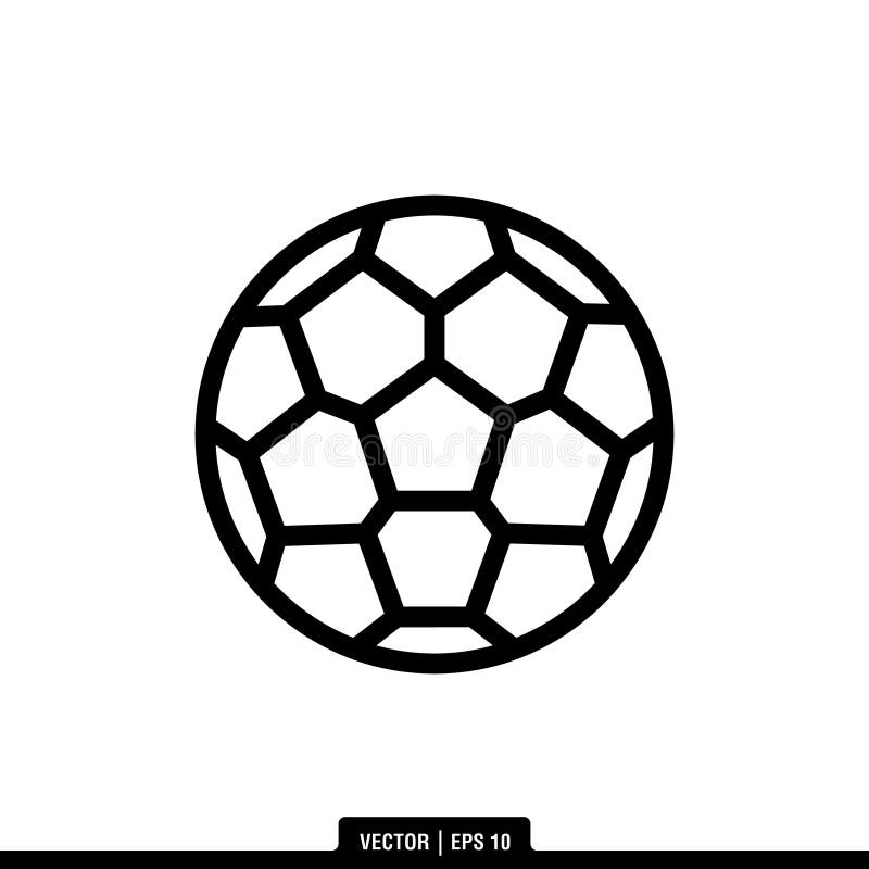 Ilustração Logo Template do vetor do ícone da bola de futebol ilustração do vetor Ilustração Logo Template do vetor do ícone da bola de futebol ilustração do vetor