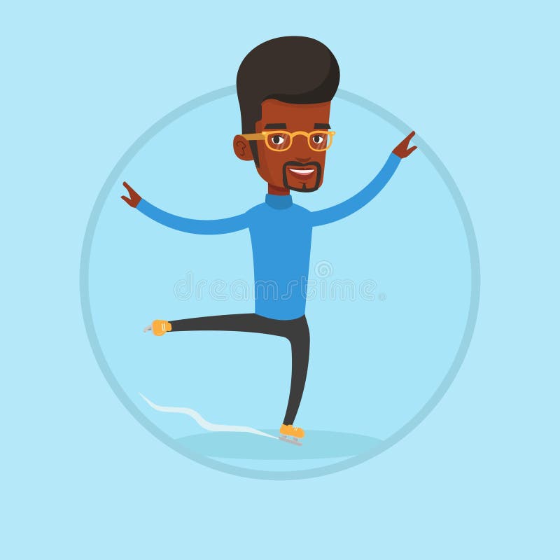 Ilustração masculina do vetor do patinador artística ilustração do vetor Ilustração masculina do vetor do patinador artística ilustração do vetor