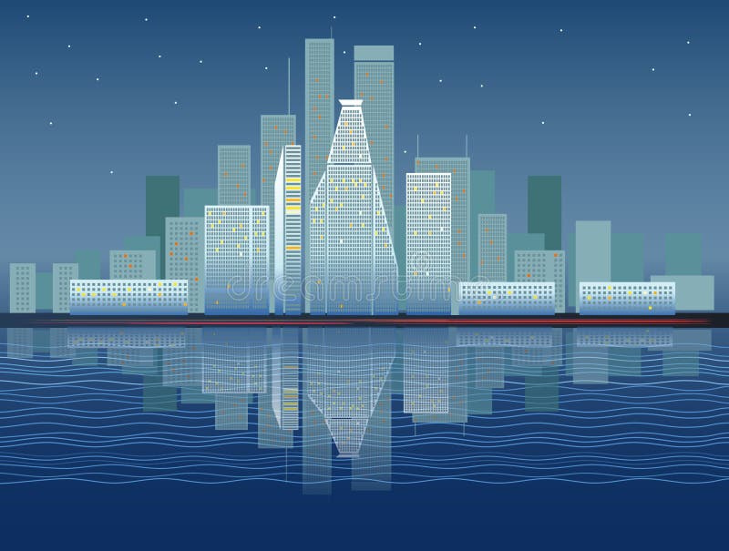 Ilustração moderna da cidade ilustração stock