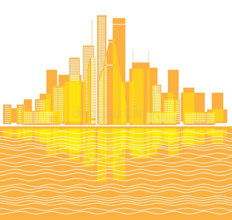 Ilustração de um bairro urbano moderno ilustração stock