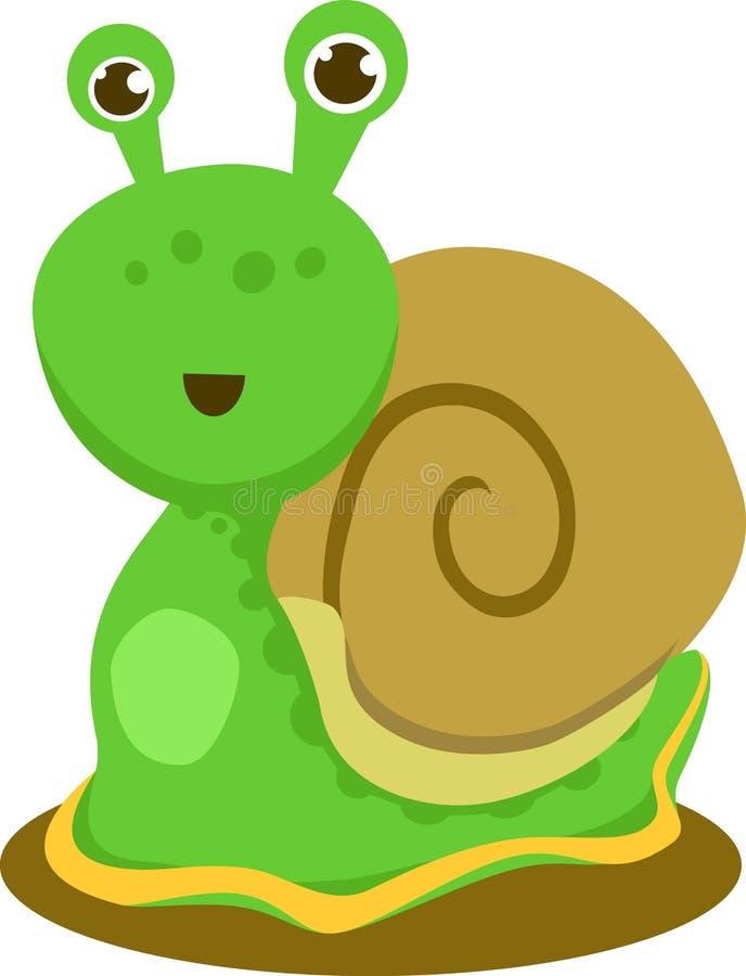 Ilustração que caracteriza o caracol feliz ilustração royalty free Ilustração que caracteriza o caracol feliz ilustração royalty free