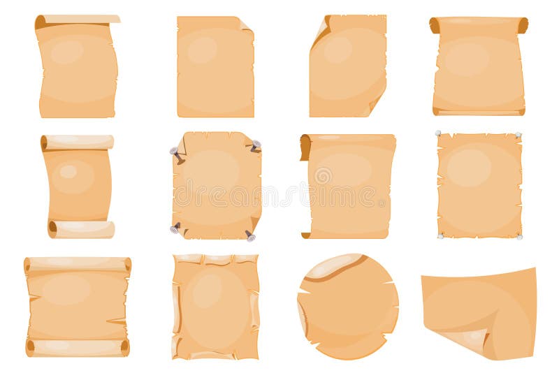 Ilustração retro do vetor do original do pergaminho da página do manuscrito antigo de papel velho do papiro da antiguidade do vin ilustração stock Ilustração retro do vetor do original do pergaminho da página do manuscrito antigo de papel velho do papiro da antiguidade do vin ilustração stock