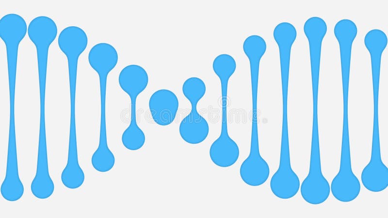 Ilustração simples do modelo da molécula do ADN do azul ilustração do vetor