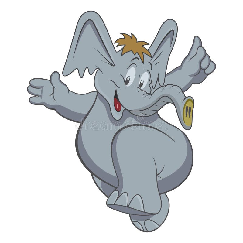 Ilustração tirada do vetor dos desenhos animados do elefante mão bonito Pode ser usado para a cópia do t-shirt do bebê, projeto d ilustração stock Ilustração tirada do vetor dos desenhos animados do elefante mão bonito Pode ser usado para a cópia do t-shirt do bebê, projeto d ilustração stock