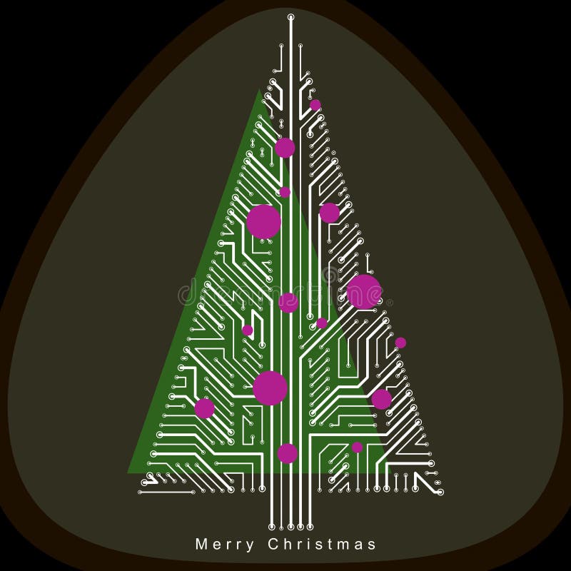 Ilustração vetorial de árvore de Natal verde criada com estrutura de wireframe e linhas conectadas como ramificações Tema de cele ilustração royalty free Ilustração vetorial de árvore de Natal verde criada com estrutura de wireframe e linhas conectadas como ramificações Tema de cele ilustração royalty free