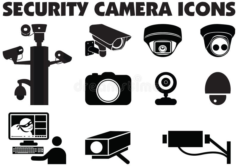 Ilustração video do gráfico das câmaras de segurança da fiscalização