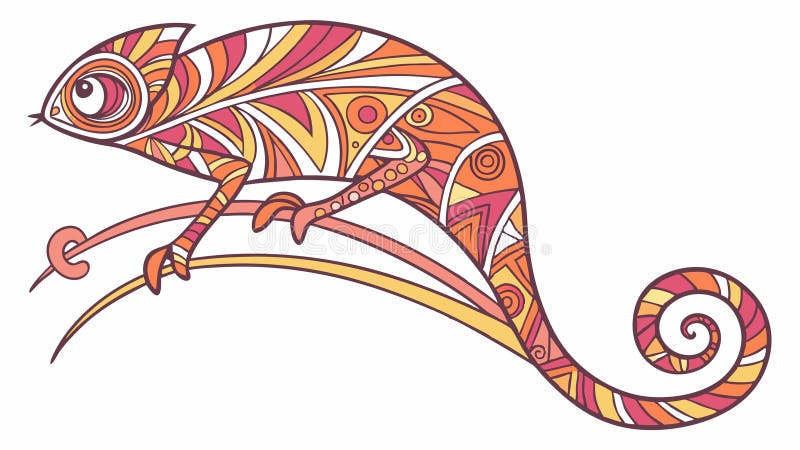 Ilustrație cameleon colorată natură reptile artă vectorială design Generative AI vector illustration
