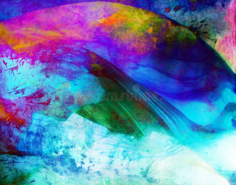 Ilustrații abstracte contemporane cu undă albastră stock photography