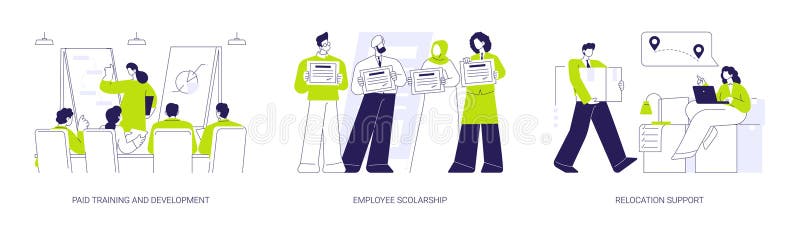 Ilustrații vectoriale abstracte ale conceptului de educație a angajaților. vector illustration