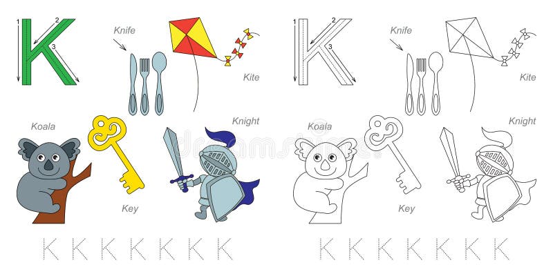 Imágenes para la letra K stock de ilustración. Ilustración de inglés -  67095618