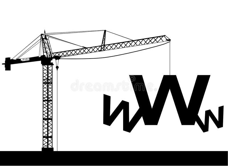Im Bau Web vektor abbildung Im Bau Web vektor abbildung