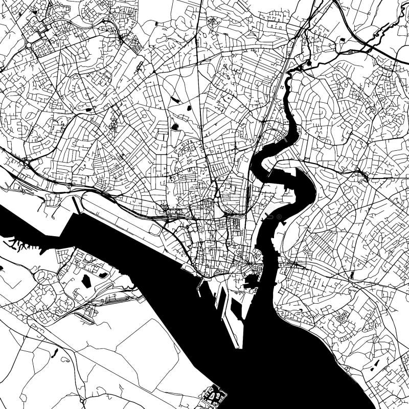 Im Stadtzentrum Gelegene Vektor-Karte Southamptons Vektor ...
