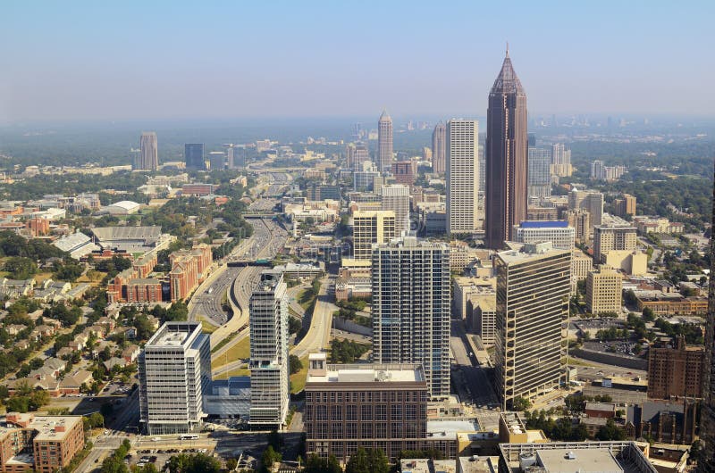 Im Stadtzentrum gelegenes Atlanta-Stadtbild stockfotografie Im Stadtzentrum gelegenes Atlanta-Stadtbild stockfotografie