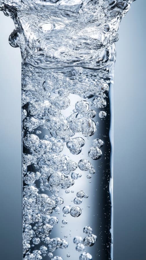 Im Unterwasser befinden sich kleine Luftblasen sowie Wasserblasen und türkisfarbene Blasen. lizenzfreie stockfotos