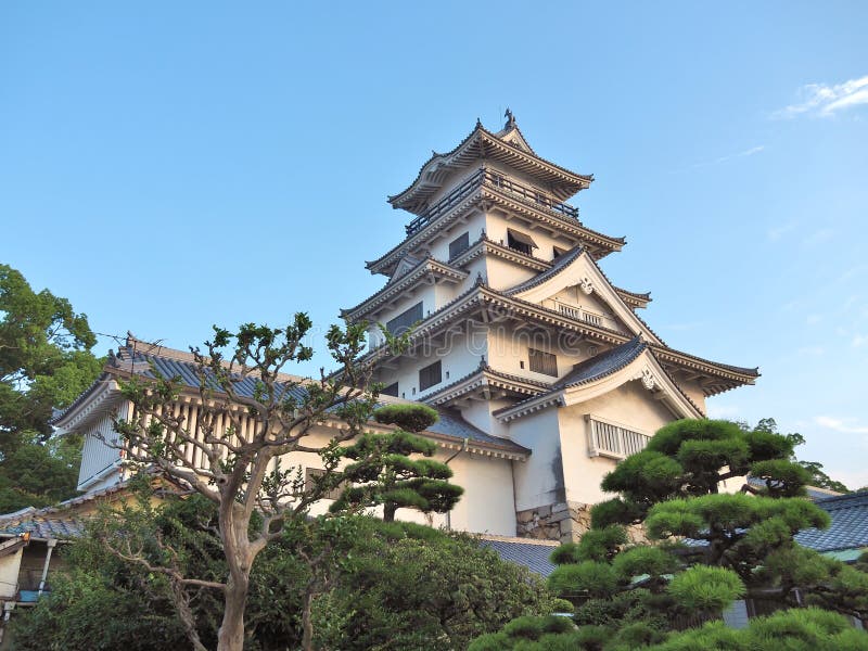 Imabarikasteel in Imabari, Japan royalty-vrije stock afbeelding Imabarikasteel in Imabari, Japan royalty-vrije stock afbeelding