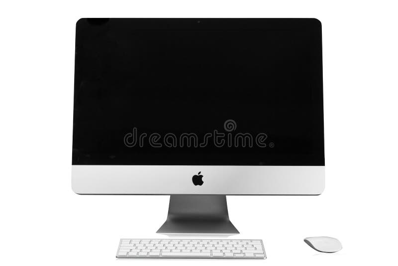 iMac - ZAGREB, CROATIA - APRIL 06: On July 27, 2010 Apple updated its line with this new type of of iMac. Shot of iMac isolated on white background, on April 6 in Zagreb, Croatia.