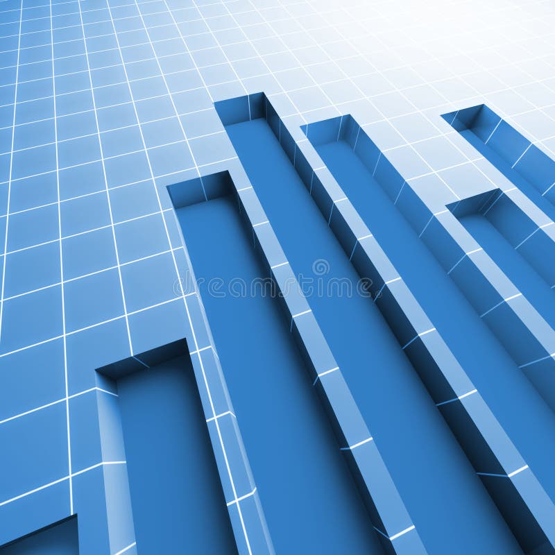 Huge image 3d of financial statistic chart, business metaphor illustration