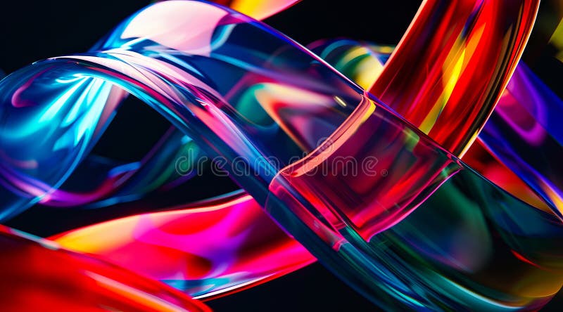 Image abstraite colorée d'un objet en verre photo libre de droits