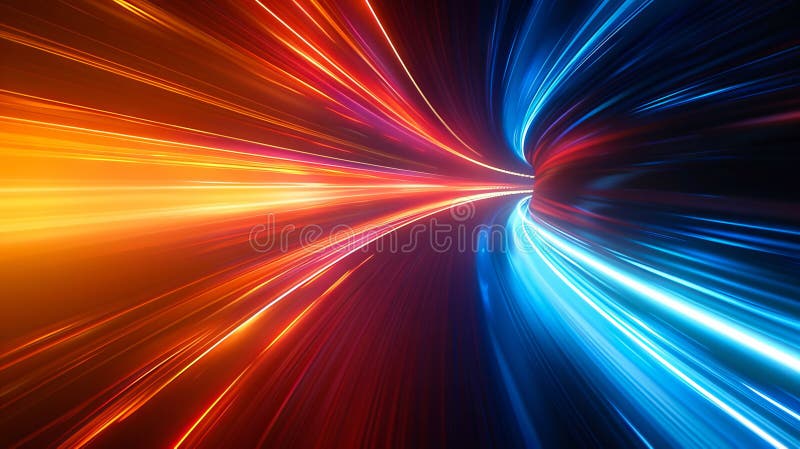 Image abstraite colorée d'un tunnel spatial image stock