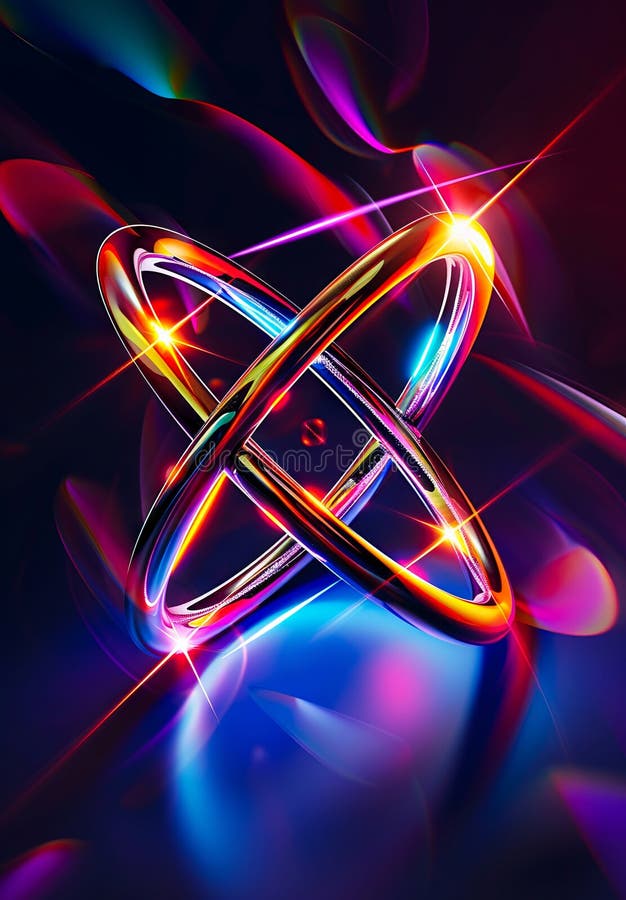 Image abstraite colorée d'une bague photographie stock