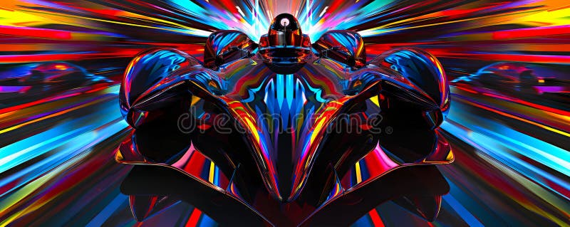 Image abstraite colorée d'une moto image stock