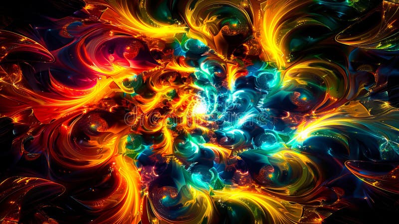 Image abstraite colorée des flammes image libre de droits