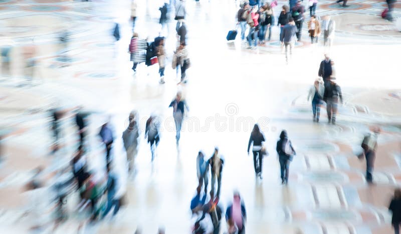 Image abstraite de foule de ville Achats de banlieusards et de personnes photo stock
